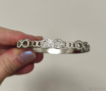 Souprava náramek + prstýnek z chirurgické oceli se zirkony - 4