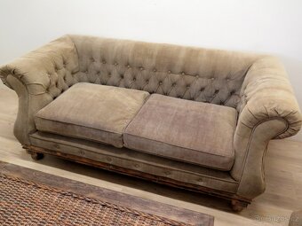 Sedací souprava na terasu (ratan/masiv/látka) - 4