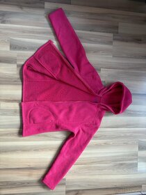 Ružová zateplená mikina s kapucí na zip - 4