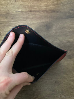 černá kabelka + kapsička NOVÉ, červená bordó - 4