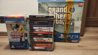 PlayStation 3, 500GB, GTA 5 Edition, 2 ovladače+Move+Hry - 4