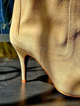 Zara - Camel ČLENKOVÉ KOLY Z BROUŠENÉ KŮŽE - 4