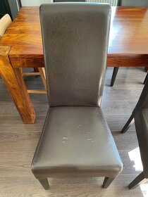 SLEVA KRÁSNÉ STABILNÍ JÍDELNÍ ŽIDLE KOŽENKA - 4 KUSY - 4
