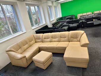 Sedací souprava tvaru U v kožená - 4