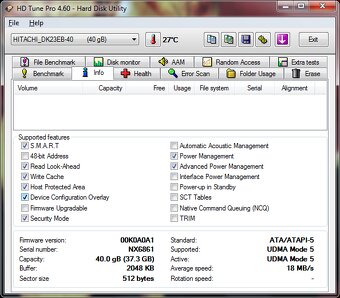 2.5" HDD PATA IDE 40GB - testovane - 4