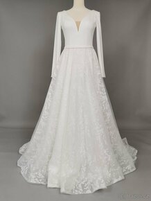 Luxusní nenošené svatební šaty, Bonna 40 EU (M) - 4