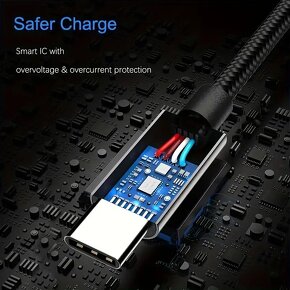 Vysokorychlostní kabel USB Type-C pro rychlé nabíjení 3m - 4