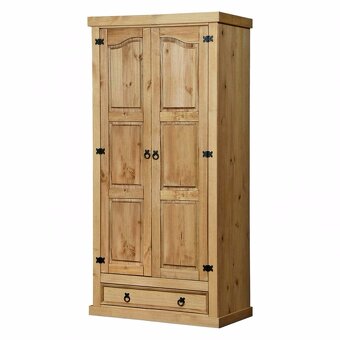Dřevěná skříň 2dveřová CORONA vosk 162820 - 4