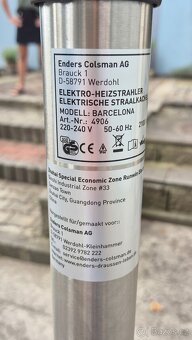 Výkonný vertikální elektrický ohřívač na terasu - 4