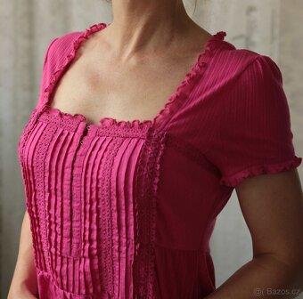 Růžová tričkohalenka s háčky Next vel.40 - 4