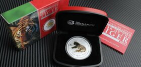 1 OZ stříbrná mince Year of the Tiger 2010 Rok tygra - 4