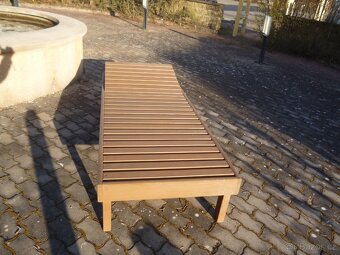 XXL zahradní designové lehátko z masivu - 4