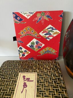 japonská váza japonská krabička plechovka obal originál - 4