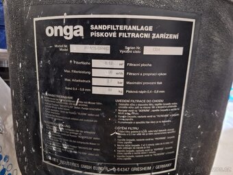 Prodám pískovou filtraci ONGA - 4