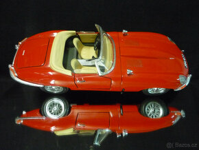 Jaguar E Type Cabriolet červený Bburago 1/18 - 4