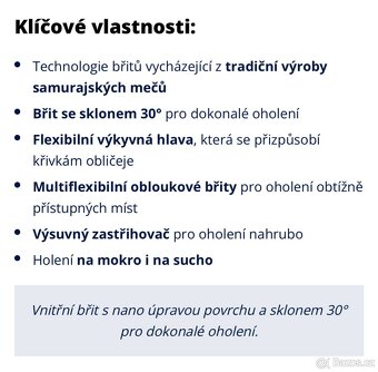 Prodám nový pánský holicí strojek PANASONIC - 4