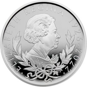 Alžběta II. 1 Oz PROOF, stříbrná mince - 4