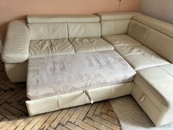 Kožená sedačka rozkládací - 4