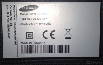 Prodam 80cm LED HD TV Samsung UE32D4003- 1000Kc.Zaruka3m. - 4