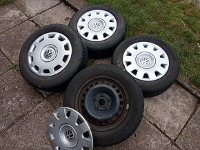 Zimní kola 15ky 5x112 pneu 80% Vw Seat Škoda Audi - dobírka - 4