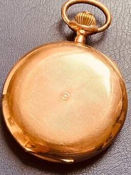 Zlaté 14-karátové kapesní hodinky Teutonia Glashütte - 4