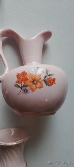 Růžový porcelán 4 kusy - 4