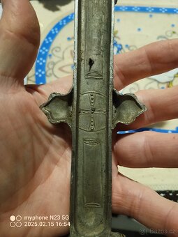 Krize krucixy,svícny poniklovane - 4