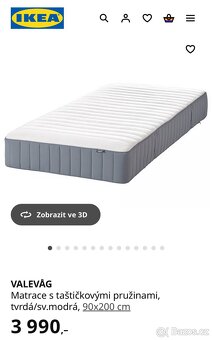 IKEA - postel, policový díl KALAX, police na zeď - 4