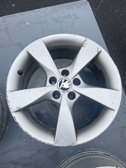 Alu kola originál Škoda Rapid 5x100 7x16 ET46 5JA 601 025 A - 4