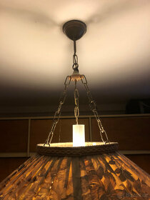 Secesní lustr. Zámecký nábytek. Kombinace materiálů. - 4