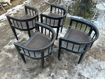 Stará černá křesílka 4 ks - 4