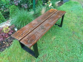 Zahradní lavička délka 160 cm - 4
