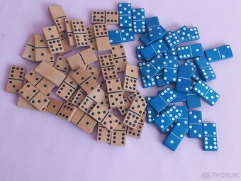 Dřevěné domino - dvoubarevné. - 4