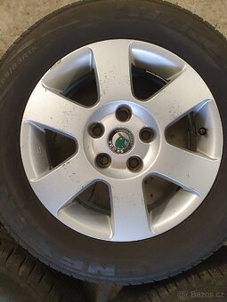 Originální kompletní kola Škoda 5x112 r15 pneu 195/65 r15 - 4