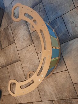 Montessori houpačka 100cm COMFORT modrá duha - 4