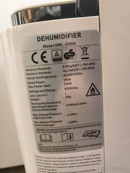 Odvlhčovač vzduchu DML-C10A1 – nový, kompletní, 12–16 L/den - 4