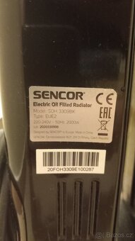 Prodám el. topení SENCOR SOH 3309BK - 4