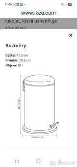 Odpadkový koš plechový z IKEA - 4