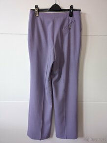NOVÉ Dámské světle fialové společenské kalhoty - 4