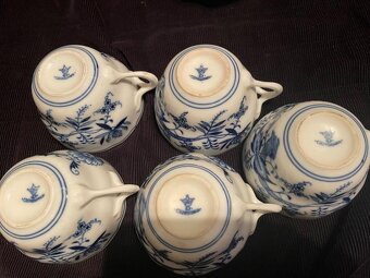 Original Zwiebelmuster - cibulák šálky s podšálky - 4