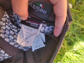 Hnědé rajtky Equiline grip sed - 4
