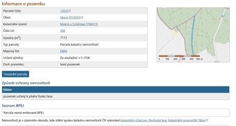 Lesní pozemky 24818 m², spoluvlastnický podíl 5/6, lokalita - 4