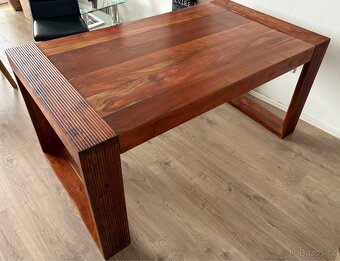 Krásný designový jídelní a konferenční stůl z asijské třešně - 4