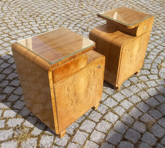 starožitné noční stolky - Art Deco 30. - 40. léta - 4