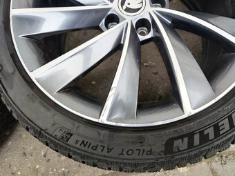 18"zimní alu sada Pegasus 5x112 origo Superb 3 Passat TPMS - 4