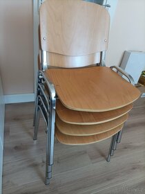 Konferenční židle Iso dřevěná 4 ks - 4