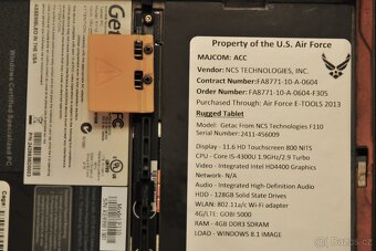 Vojenský/průmyslový tablet GETAC F110 - 4