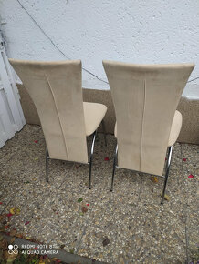 Designové židle semišové, krémová barva - 4 ks - 4