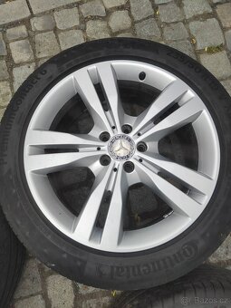 Prodám orig alu 19 Mercedes Benz ML 5x112 ET 56 letní pneu - 4