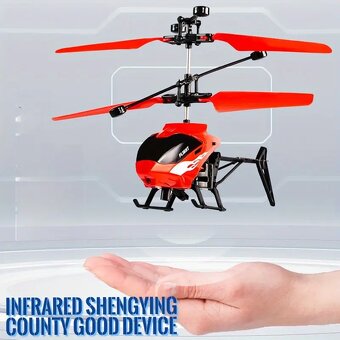 Helikoptéra pro děti (červená a modrá) - 4